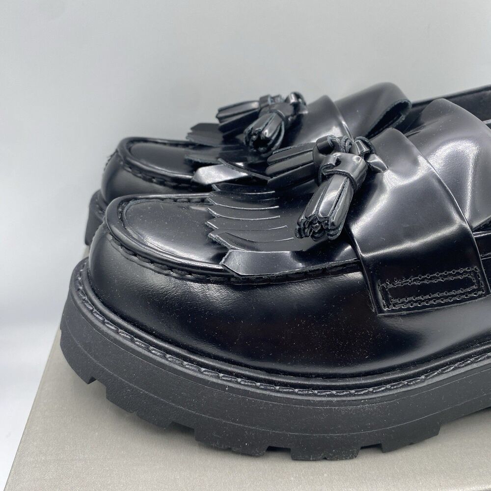 Vagabond Cosmo 2.0 Loafers Women 9 EU 39 Black Tassel Shoes Chunky Sole Boho NWB - Picture 5 of 15